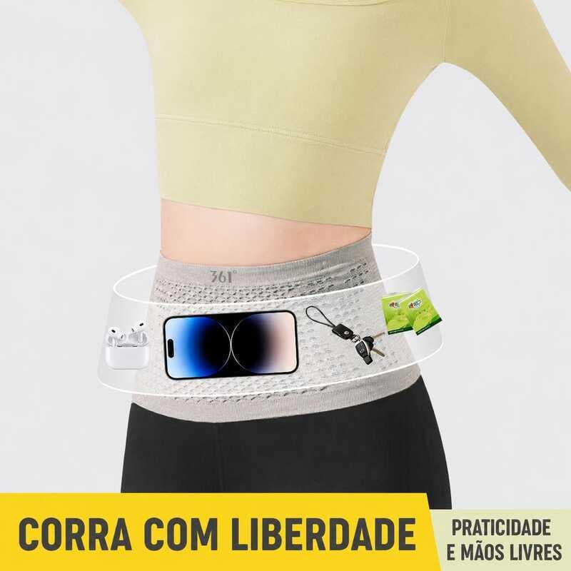 Pochete de Corrida Unissex Respirável Leve Confortável com Bolsos para Celular e Acessórios