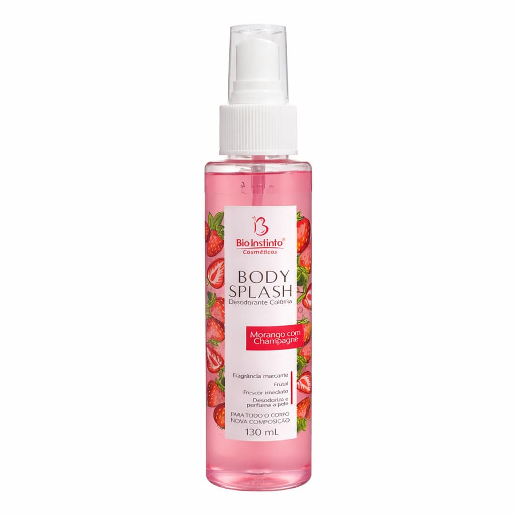 Body Splash Bio Instinto Morango com Champagne 130ml