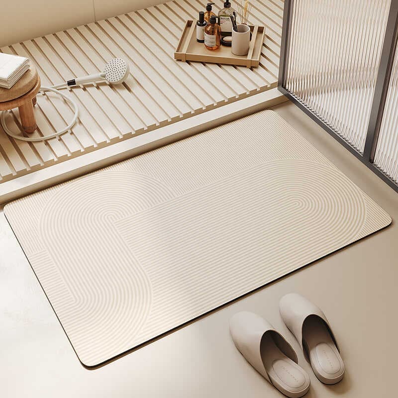 Simples estilo japonês porta do banheiro absorvente pé esteira de secagem rápida antiderrapante resistente à sujeira fác