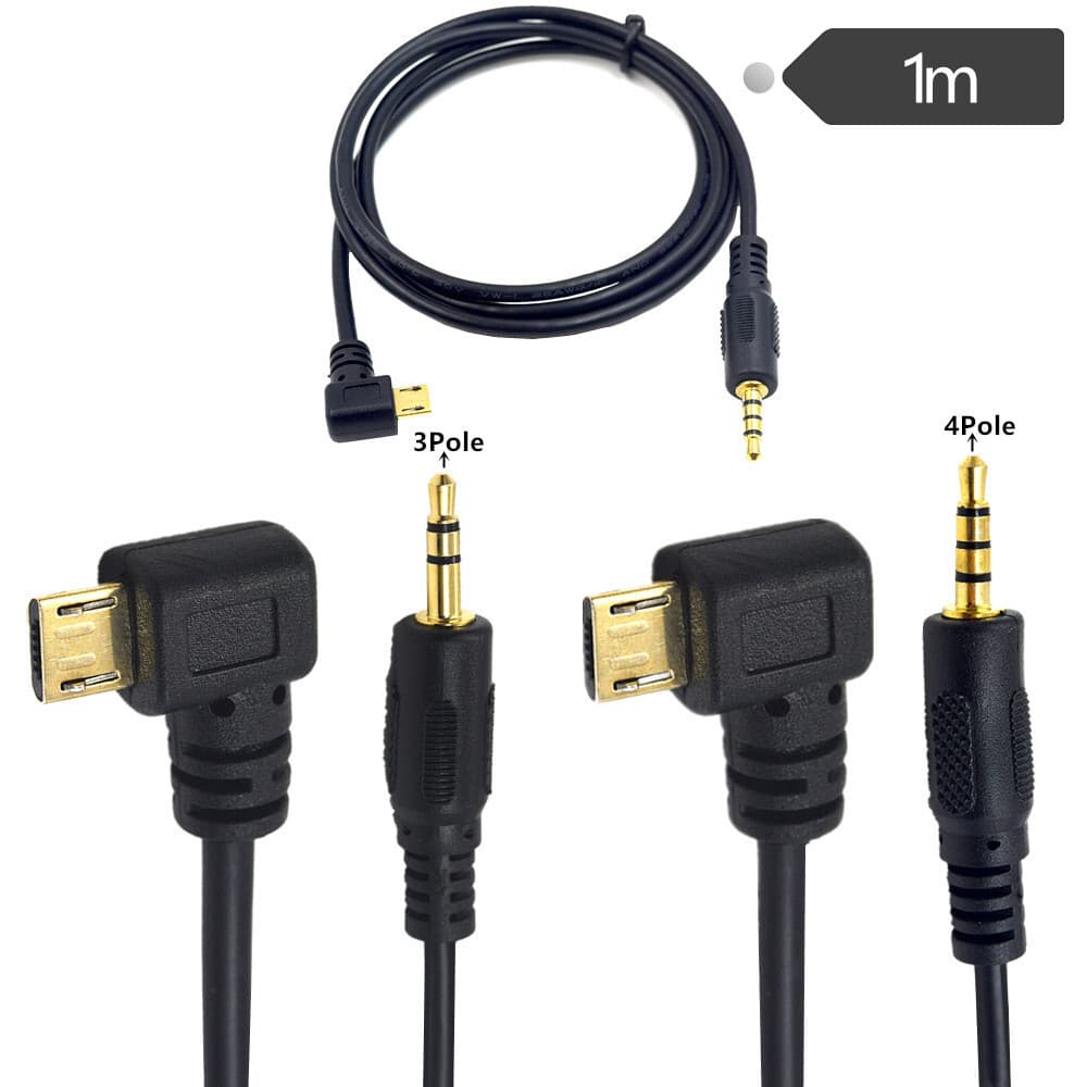 Banhado a ouro Micro usb para fone de ouvido carro usb para 3.5MM macho cabo adaptador de áudio cabo de áudio do telefon