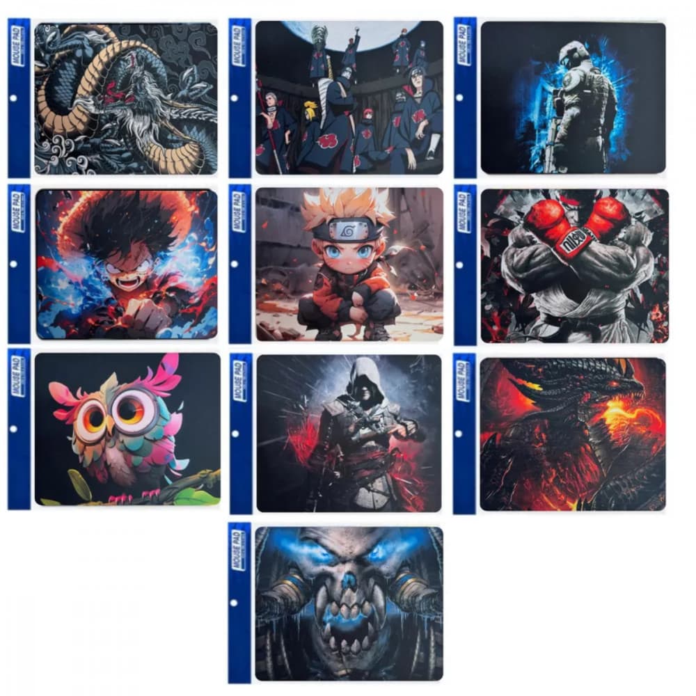Mouse Pad GEEK 22x18cm Exbom MP-2218A  (***MODELO 6, 7 E 8 - ESGOTADO)