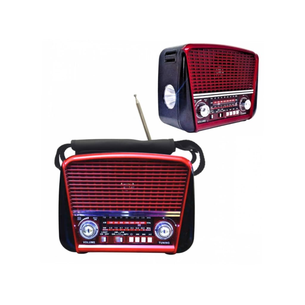 Rádio Retro 3W Bluetooth 5.1 com Lanterna - ( Cores Sortidas)