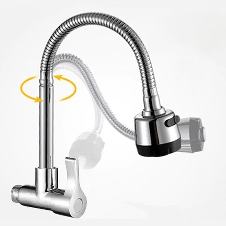 Torneira Gourmet para Pia Cozinha Parede Luxo Snel Metais Cromada Chuveirinho Arejador Duplo Uso