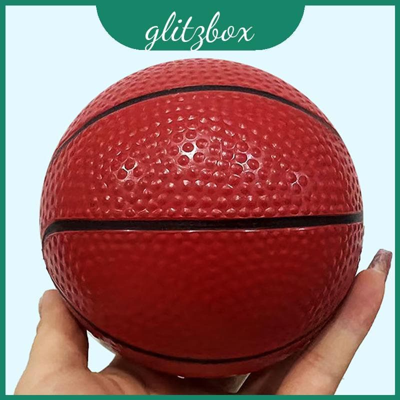 Pvc Infantil Marrom-Vermelho 12cm Inflável Macio Elástico Brinquedo Bola Basquete