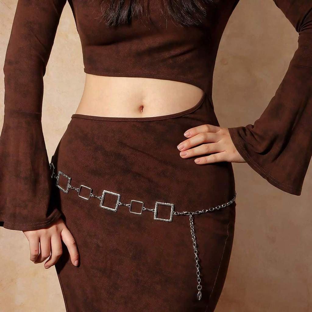 Cinto feminino elegante para festa com personalidade - quadrado
