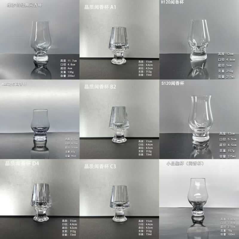 Vidro de cristal uísque vidro de degustação artesanal vidro cheiro profissional degustação taça de vinho estrangei