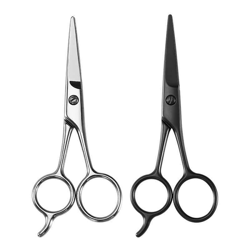 Tesoura de beleza para corte de cabelo, preta com orelhas, tesoura de corte de cabelo, franja, nariz, ferramenta de teso
