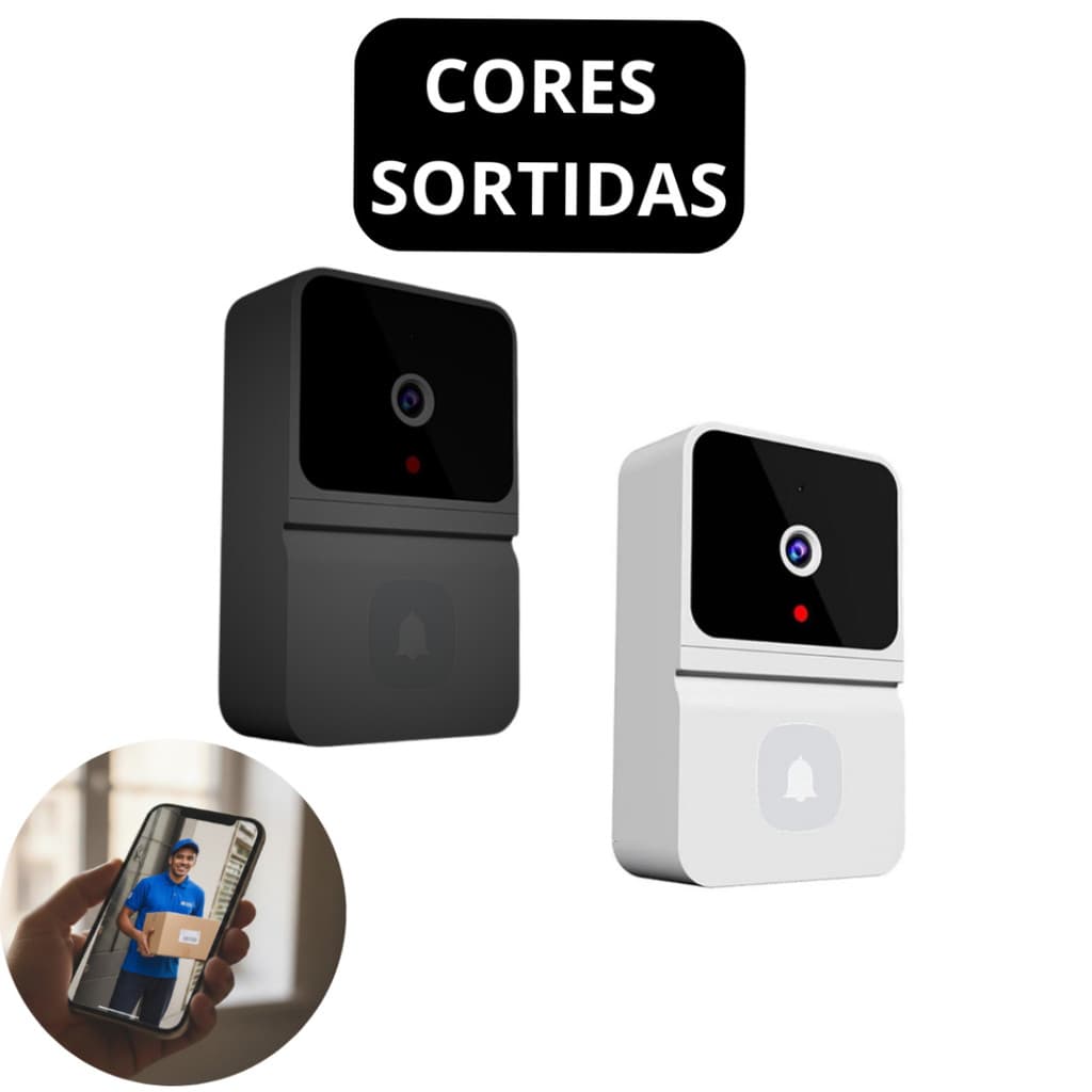 Campainha de vídeo inteligente WIFI com App Premium Bivolt