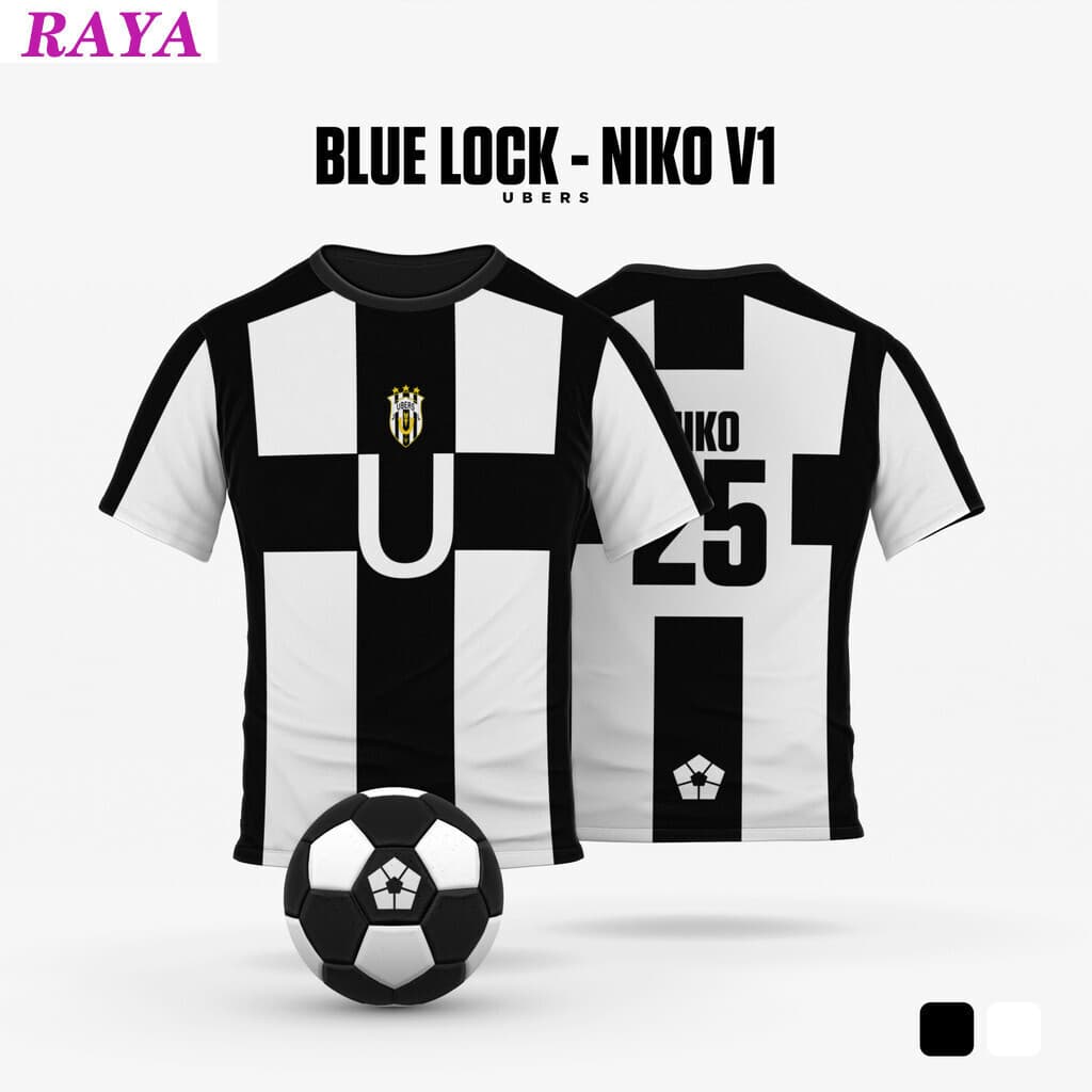 2026 Novo Bloqueio Azul Ubers Anime Camiseta Futsal Futebol Motivo VL Replika Masculina Casual Moda Manga Curta Topos T