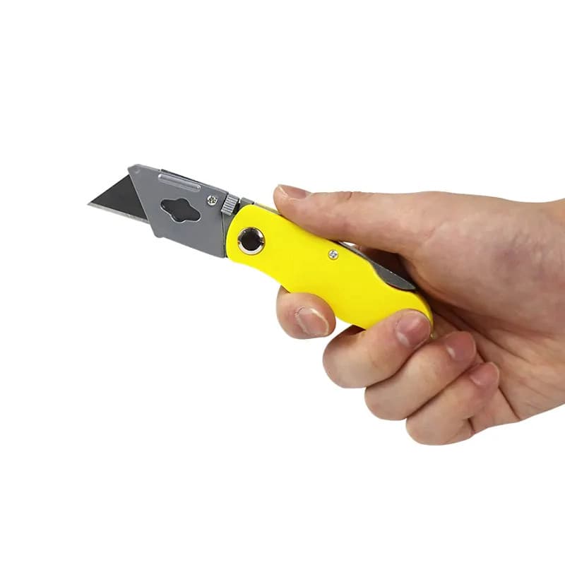 Estilete Profissional Dobrável Gesseiro Ergonômico Corte Preciso Gesso Drywall Construção Obra"