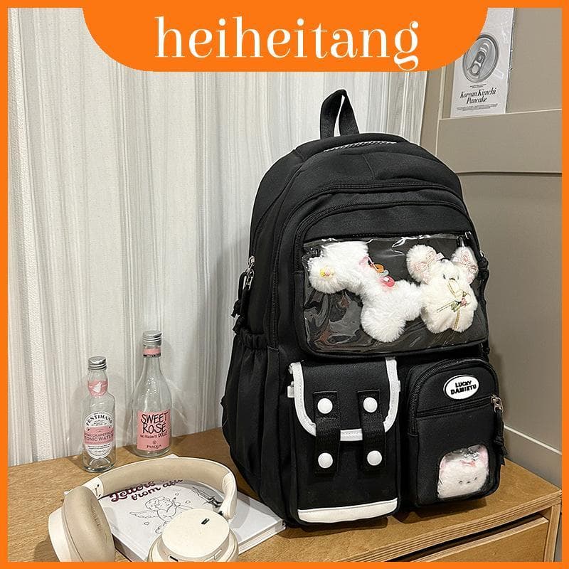 Mochila Escolar Fofa Doce Estilo Universitário Para Meninas Com Nylon Estudantes Do Ensino Médio