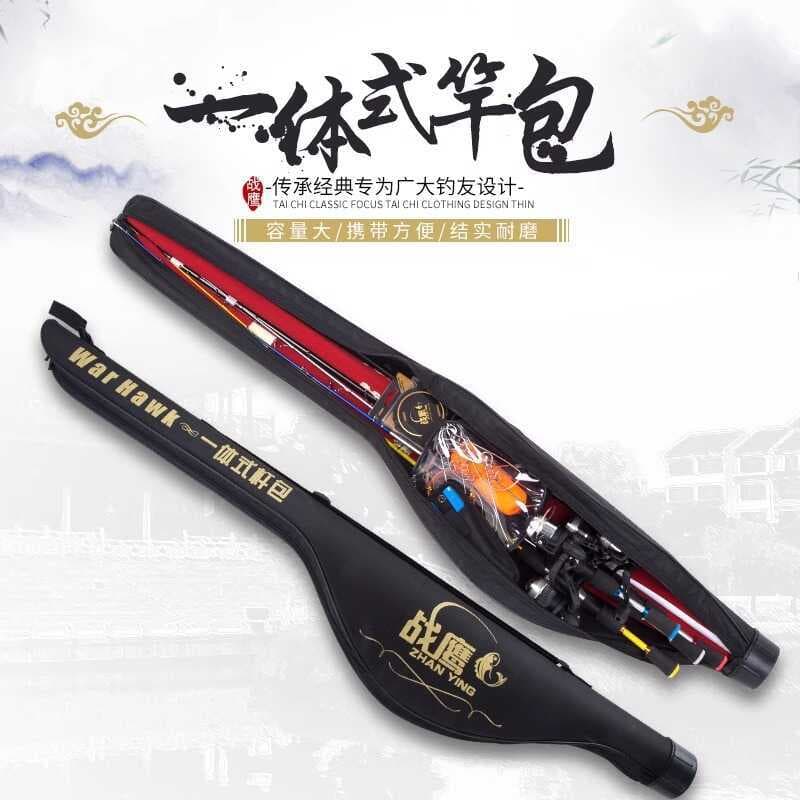 Warhawk isca saco de equipamento de pesca saco de vara 1.2/1.3m tubo de vara integrado saco de vara de pesca engrenagem
