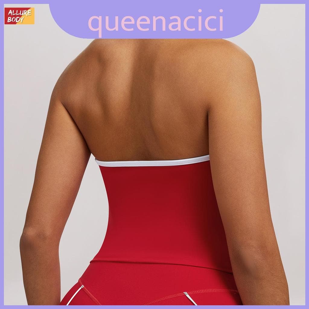 Elástico Do Tanque Esportivo Com Tecido Quickdry Para Exercícios De Ioga E