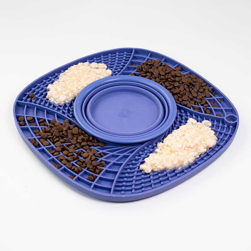 Tigela de comida lenta tigela de cachorro Anti-derrubamento gato multifuncional Silicone Pet Placemat comida de gato tig