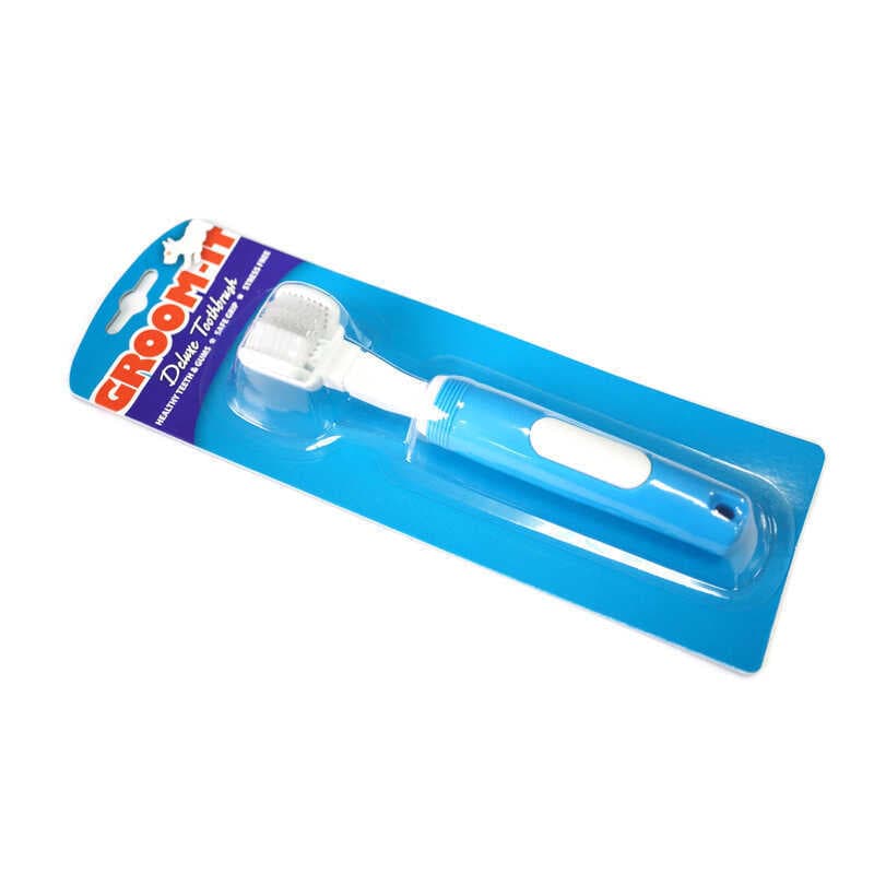 CAITEC Escova de dentes americana para animais de estimação Escova de dentes para cães Produtos de limpeza para animais