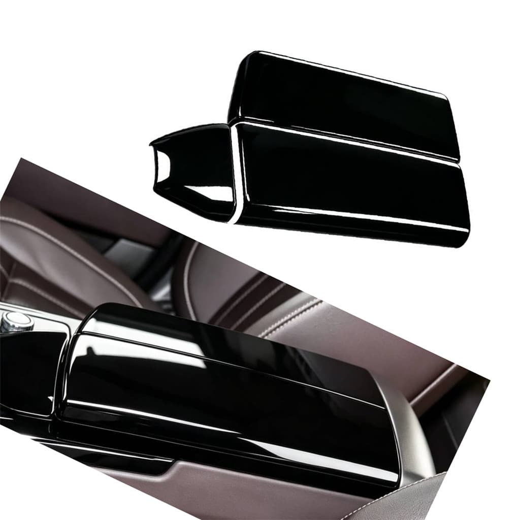 Preto Brilhante Console Centro Caixa De Apoio De Braço Painel Capa Guarnição Adesivo Apto Para Benz W166 X164 X166 2013-