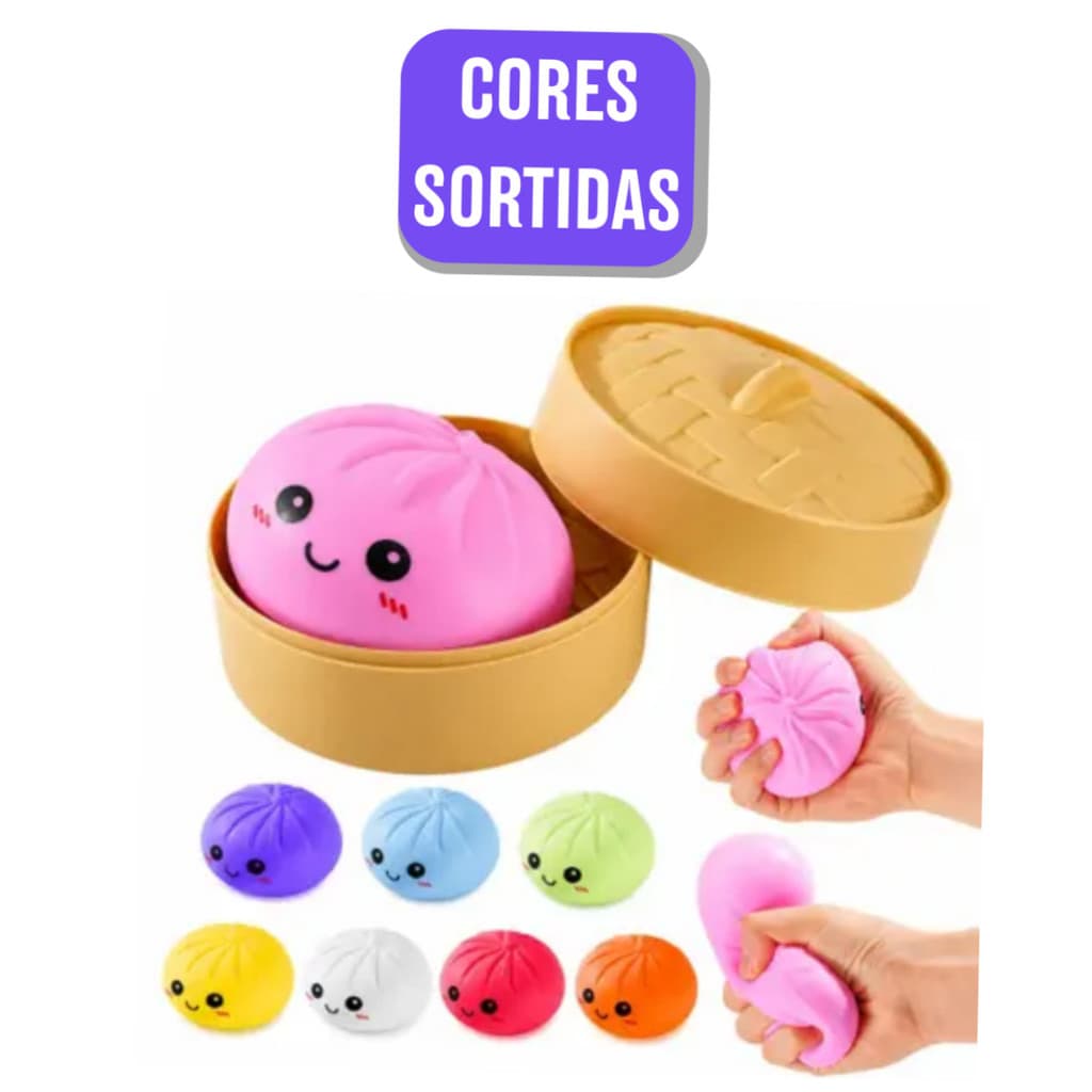 1 Unidade Squishy Bolinho Anti Stress - (Cores Sortidas)