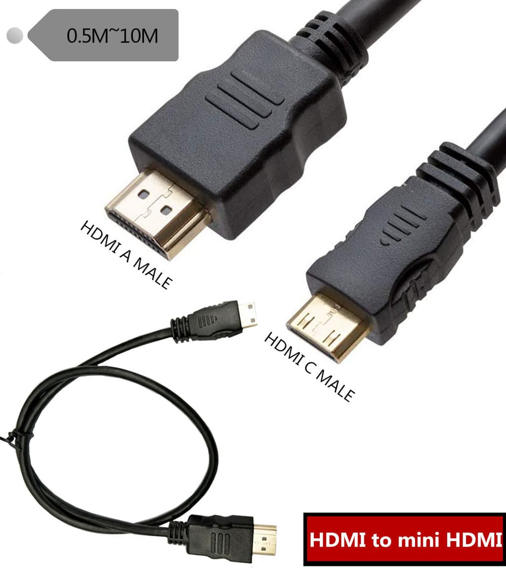 Cabo de vídeo câmera Digital mini hdmi para hdmi cabo mini extensão de dados hdmi pequeno para grande cabo adaptador cab