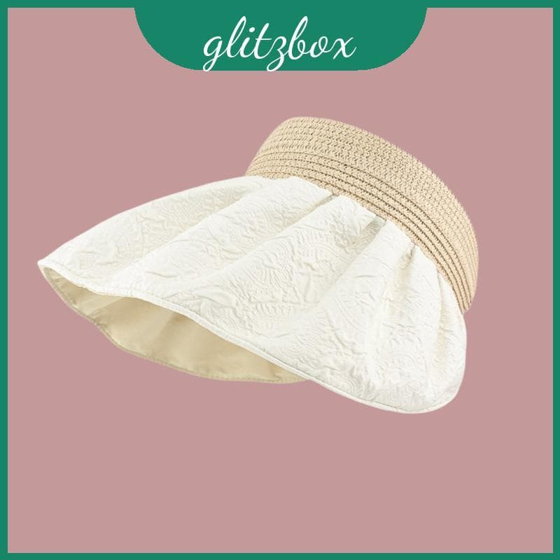 Chapéu Feminino De Sol Respirável Com Aba Larga E Boné De Proteção Uv Dobrável Para Praia Uso No Jardim