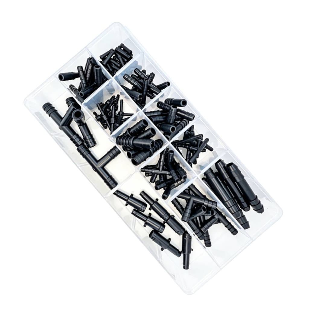 Preto 113 Unidades De Tubo De Mangueira De Vácuo Automotivo T Conector Kit De Sortimento De Encaixe De Adaptador Em De T