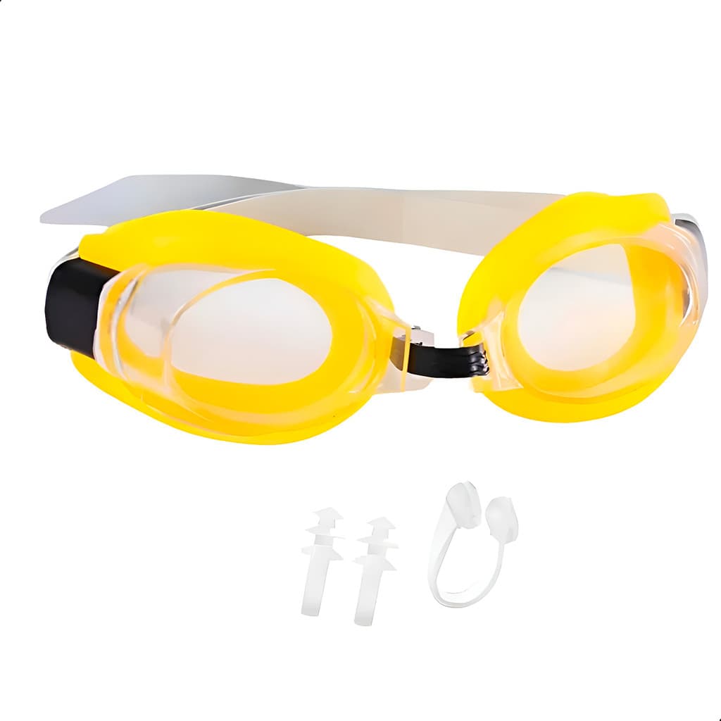 Kit Óculos Protetor Auricular Nariz Natação Piscina