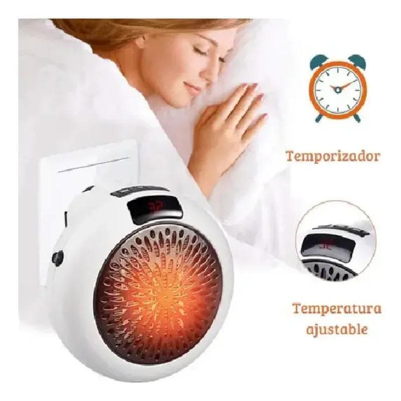 Mini Aquecedor Elétrico Portátil de Tomada para Parede | Aquecedor Compacto e Econômico para Quartos e Escritórios
