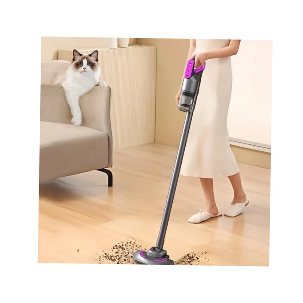 Aspirador De Pó Vertical e de Mão Sem Fio Bivolt 2 Em 1 Recarregável TZ-141