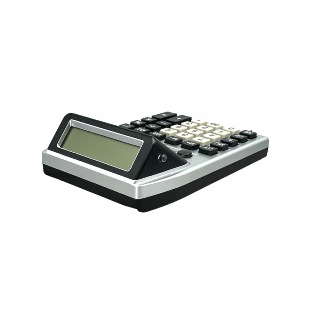 Calculadora Eletrônica de Mesa com 02 Telas LCD Digital