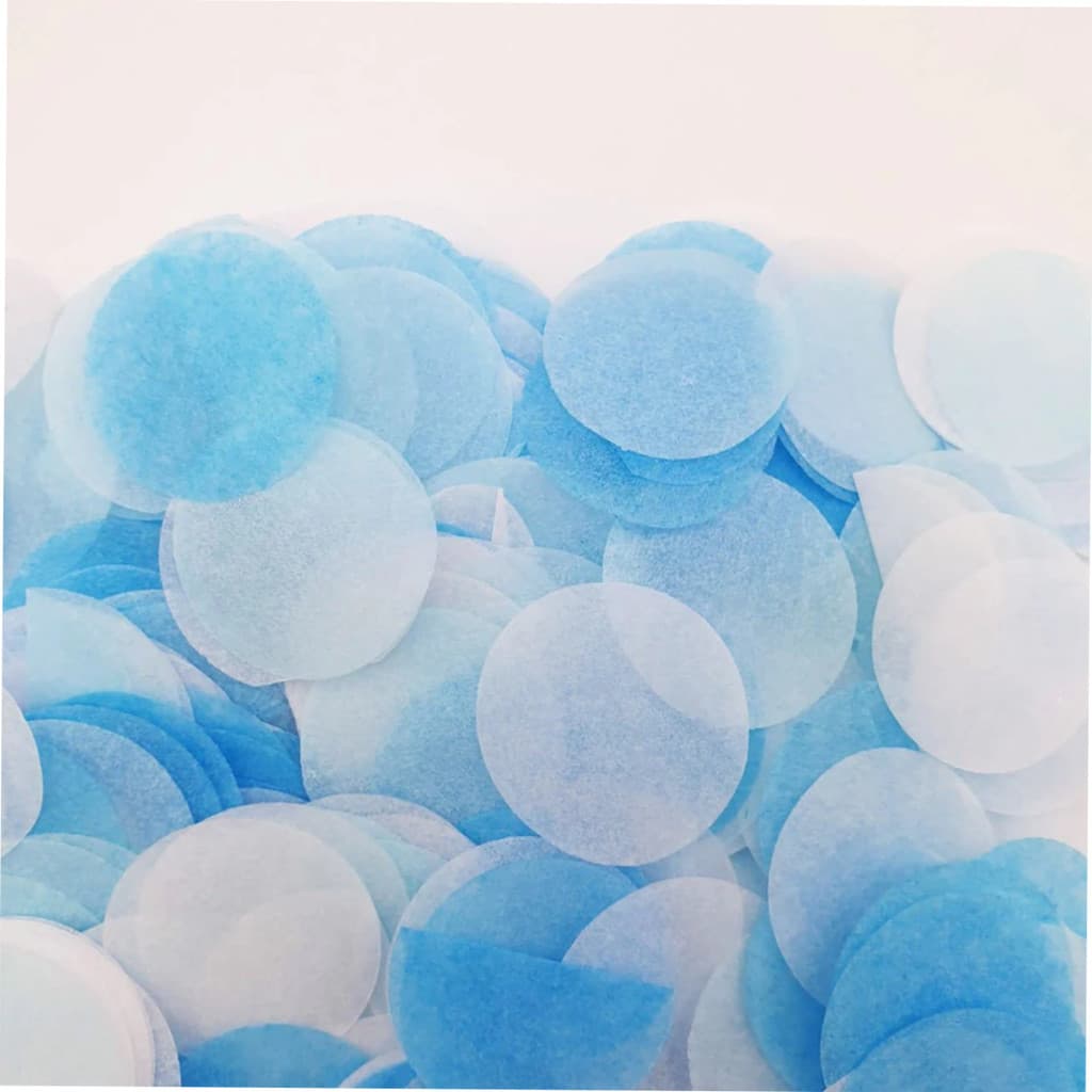 Azul - Confete Chá Revelação Gênero 10g Papel Seda Festa Bebê Surpresa Decoração Balão
