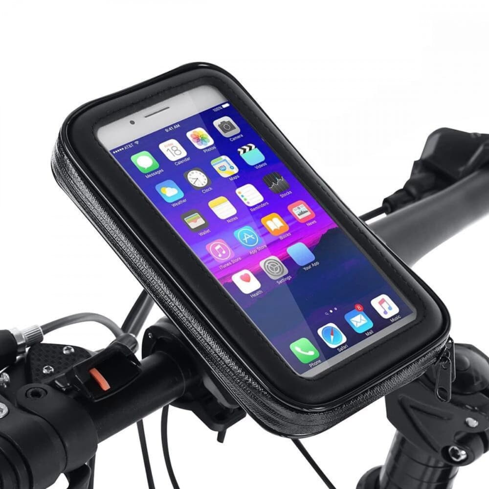 Suporte Celular Guidão Moto Bicicleta Capa 360° Impermeável para Celular 6.0 a 6.5