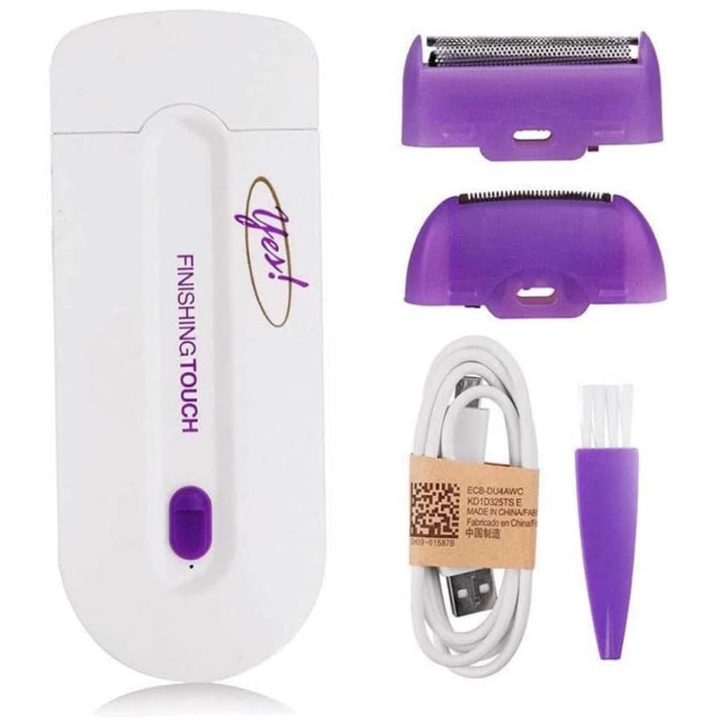 Depilador Elétrico Removedor de Pêlos Bivolt - Roxo/Branco