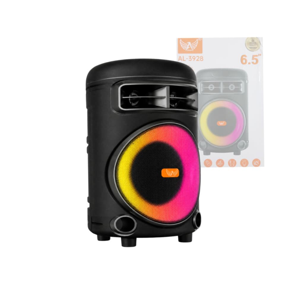 Caixa de Som Bluetooth 120W LED Entradas P2 e P10