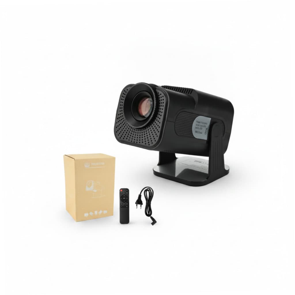 Projetor Portátil HY 320 Original LED Compacto Full HD Conexão HDMI USB para Home Cinema Preto