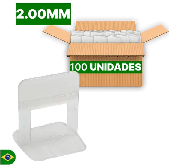 Espaçador Nivelador De Piso Com 100 Peças Tamanho: 2.0Mm Titanium