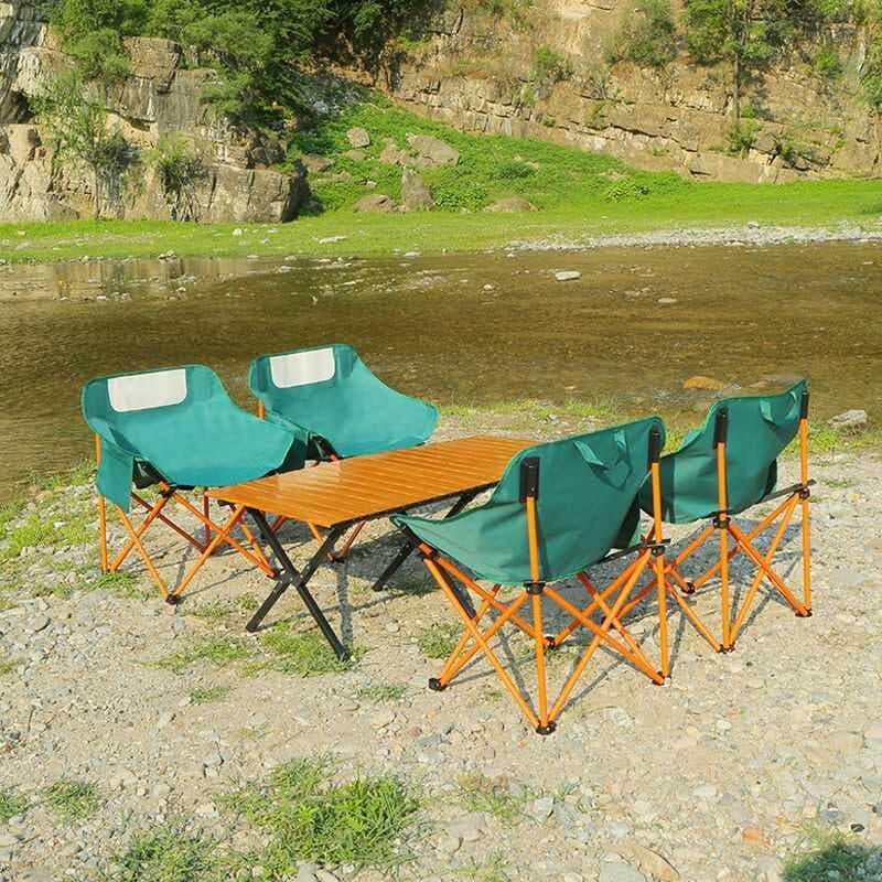 Cadeira dobrável ao ar livre acampamento lua cadeira portátil praia pesca fezes Ultra-leve arte estudante pônei cadeira