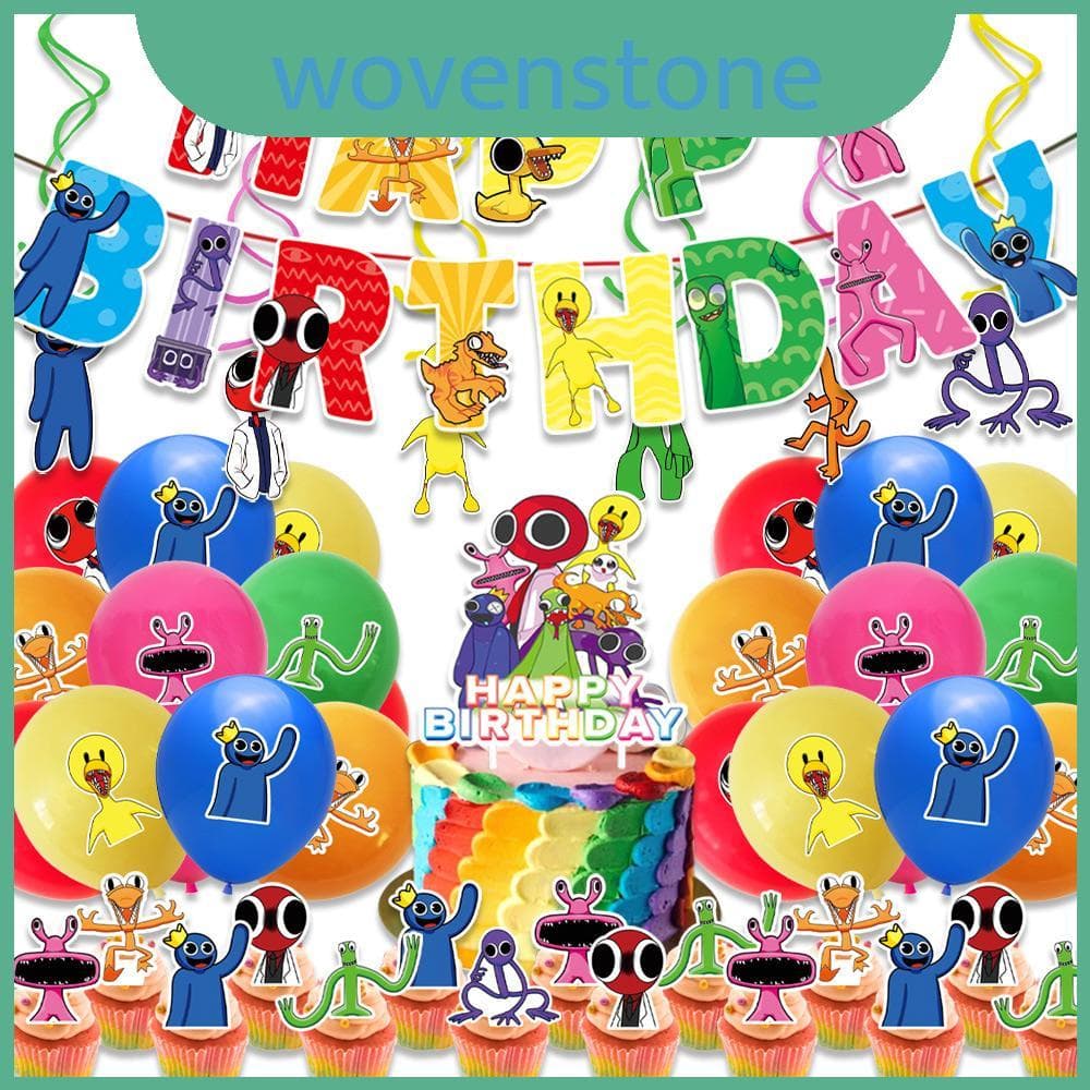 Decorações Vibrantes Coloridas Do Partido Dos Amigos Arco-Íris De Roblox Para A Celebração Memorável