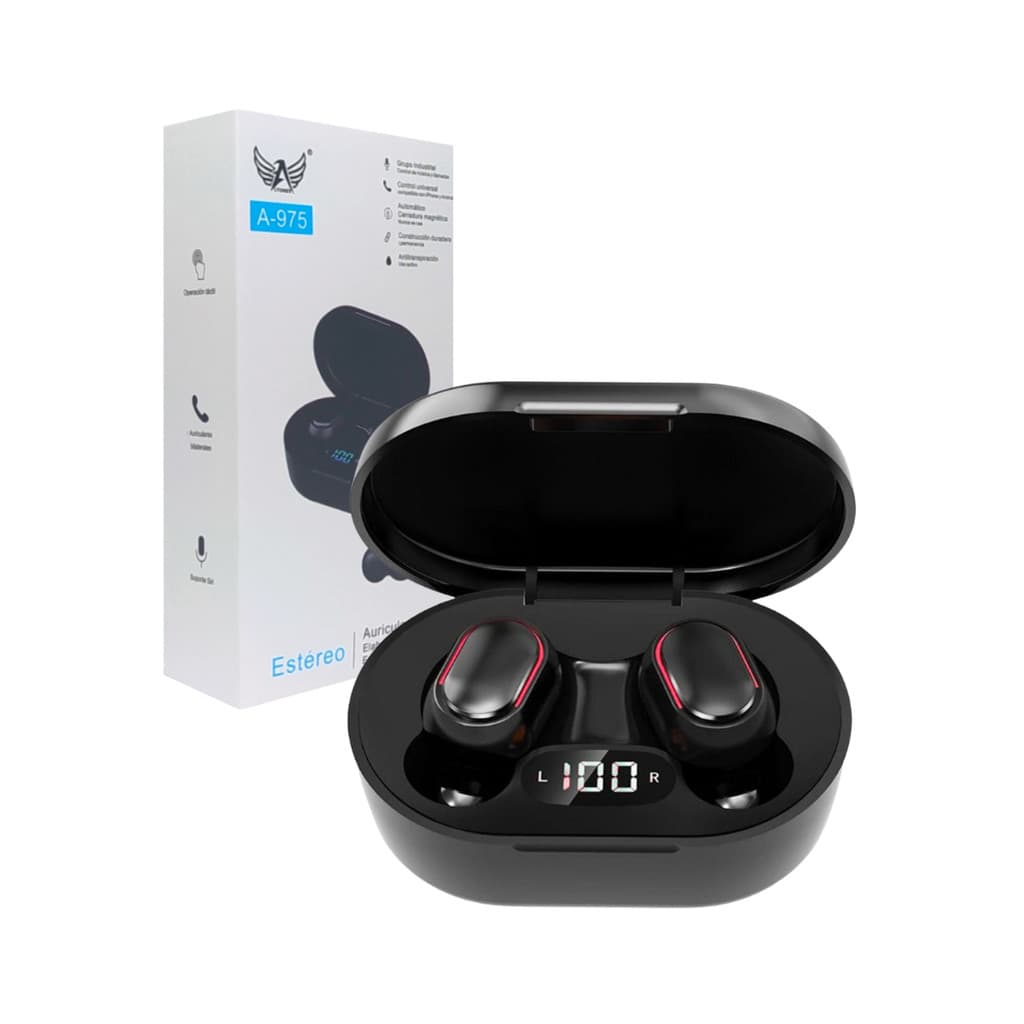 Fone de Ouvido Intra Auricular Bluetooth com Case de Carregamento LED Earphone Altomex A-975