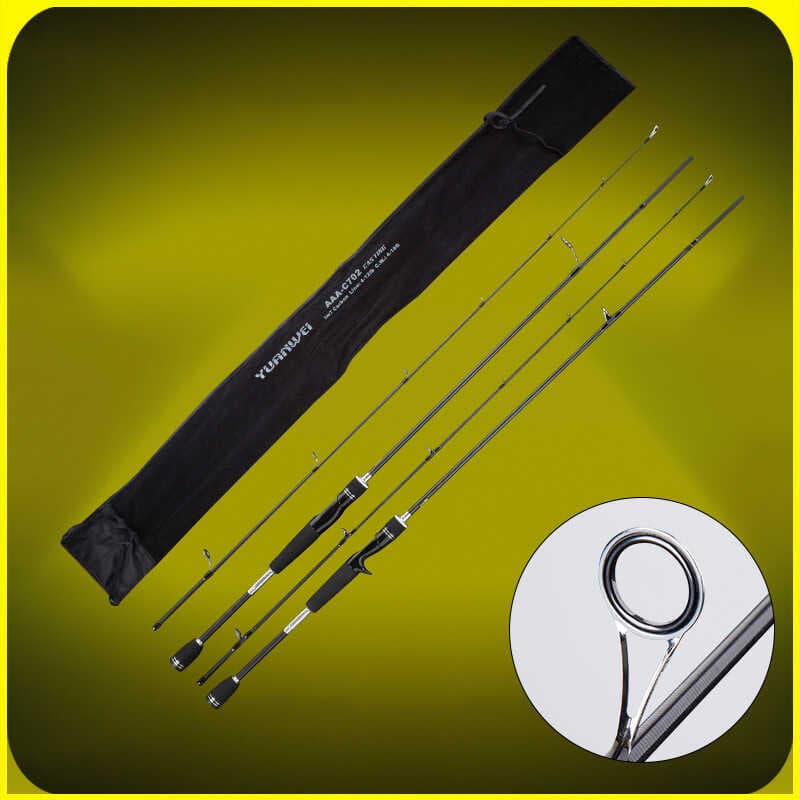 Vara de pesca de carbono Yuanwei com cabo reto Vara de pesca M ML MH Vara de isca de pesca