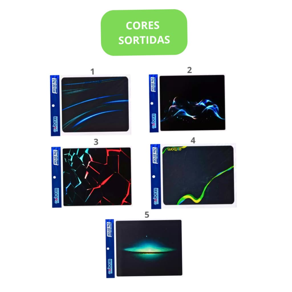 Mouse Pad Simples 22x18cm MP-2218E - (CORES SORTIDAS)