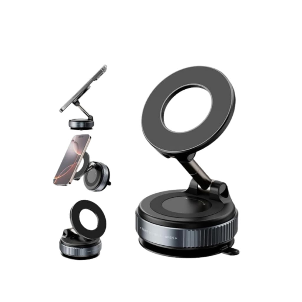 Suporte Magnético para Celular 360° com Ventosa de Sucção e