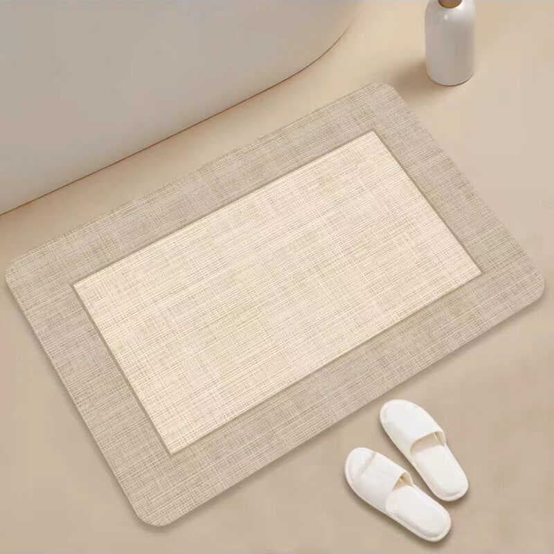 Moderno simples casa diatomácea lama tapete de chão banheiro absorvente de água de secagem rápida antiderrapante cozinha