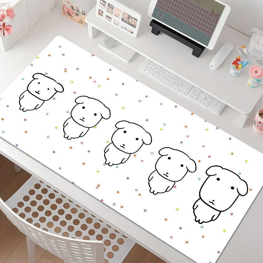 Bonito Dos Desenhos Animados G-ganadi Cão Mouse Pad Anti Deslizamento Borda De Borracha Bloqueado Engrossado Portátil Ta