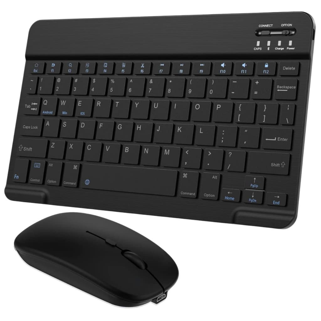 Kit Teclado e Mouse Bluetooth para PC Celular Tablet