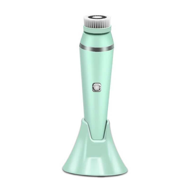 Escova elétrica quatro em um para lavagem Facial, carregamento USB, rotativa, limpador Facial, limpeza de poros, Silicon