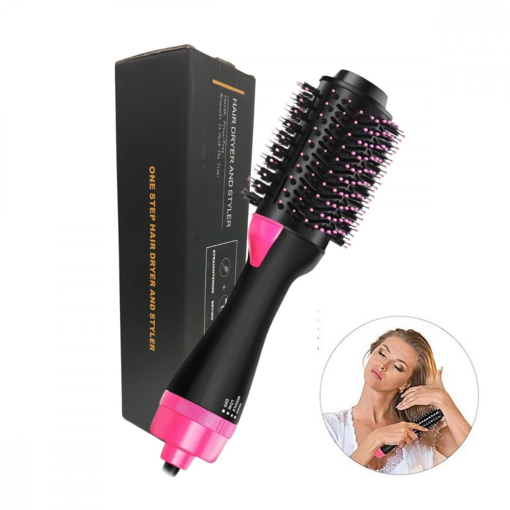 Escova Modeladora Secador De Cabelo 3 Em 1 Pente de Secagem Modeladora, Alisadora e Secadora 110V