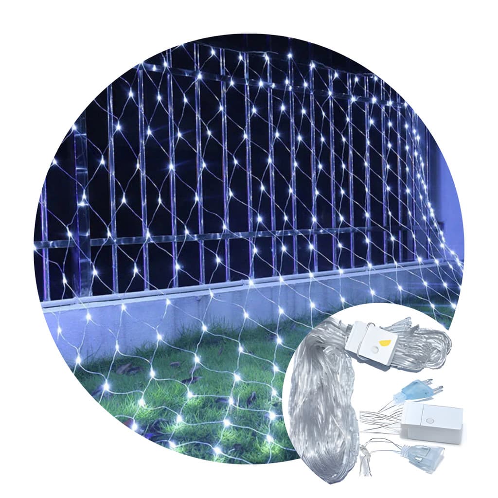 Rede Pisca-Pisca Natal 250 LEDs, 3M, Branco Frio 110V — Ilumine sua decoração natalina com brilho e estilo!