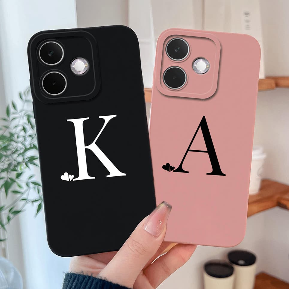 Para Oppo A5 Pro A5M 4G 5G Caso Casal Letras Macio Silicone Líquido Proteção Da Câmera Capa Do Telefone À Prova De Choqu