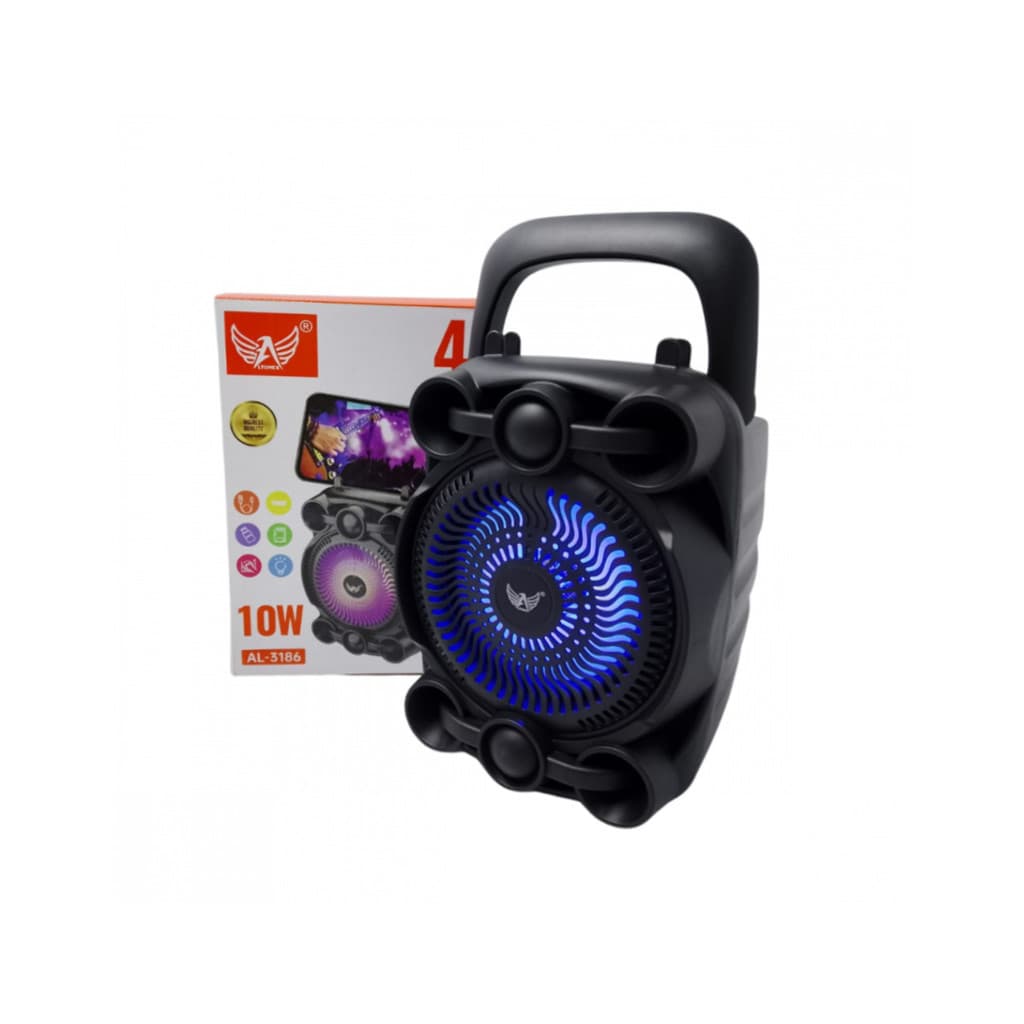 Caixa De Som Bluetooth LED RGB Usb Cartão TF Alta Qualidade 10w Entrada P10