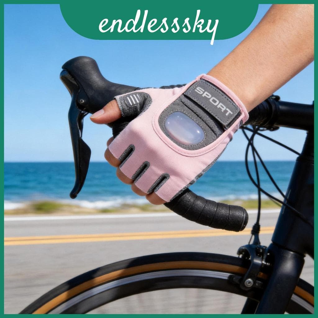 Luvas Esportivas De Dedo Duráveis De Nylon Meio Com Absorção De Choque Para Fitness E Ciclismo