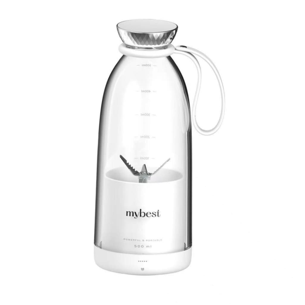 Mini Liquidificador Portátil E Garrafa 2 Em 1 Branca 350ml Espremedor Recarregável Sem Fio Indução Shakes E Vitaminas